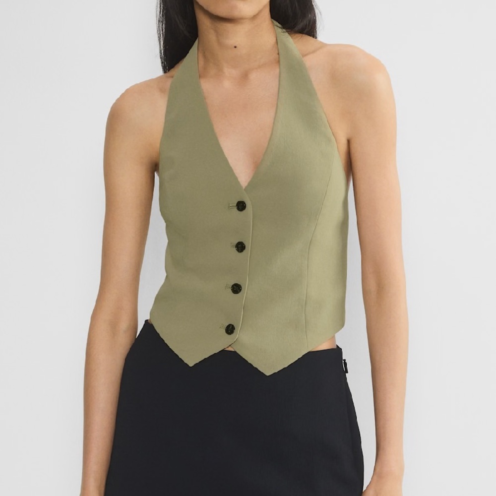 Aritzia Olive Green Halter Vest